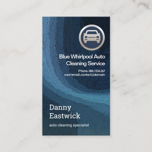 Creative Abstract Tidal Wave Auto Car Wash Business Card