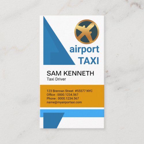 Creative Airplane Body Tail Fin Airport Taxi Business Card