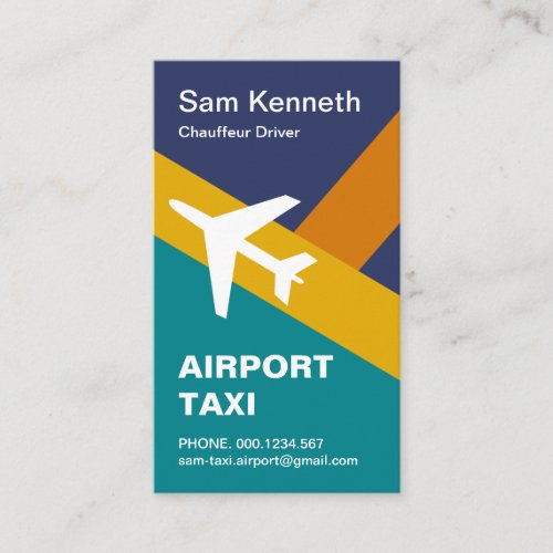 Creative Airplane Runway Airport Taxi Driver Business Card