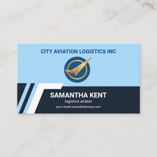 Creative Airport Runway Line Logistics Pilot Business Card