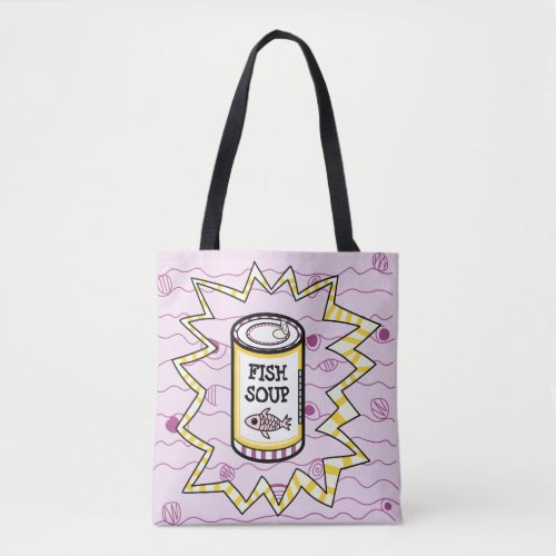 Creative and cute canned fish soup tote bag