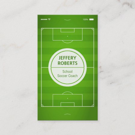 Creative And Unique - Football Soccer Coach Player Business Card