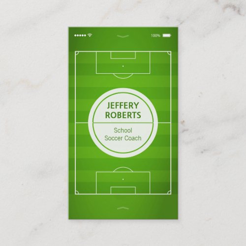 Creative and Unique _ Football Soccer Coach Player Business Card