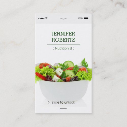 Creative and Unique Vegetables Food Nutritionist Business Card