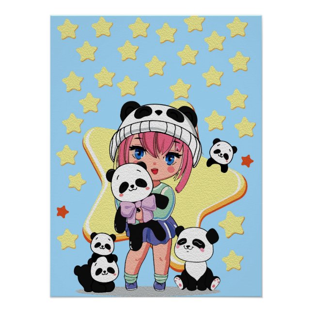 Creative Anime Wall Art | Girls 19 (Front)