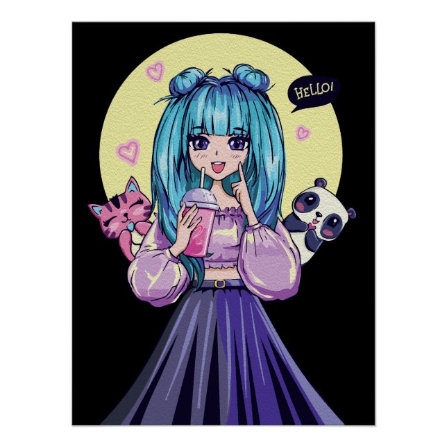 Creative Anime Wall Art | Girls 20 (Front)