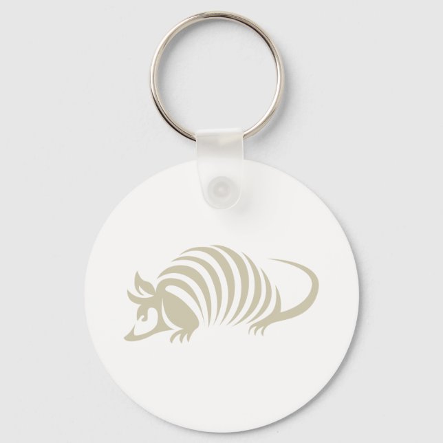 Creative Armadillo Illustration Keychain (Front)