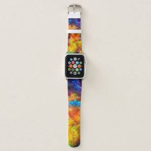 Creative arrangement of fractal elements, lights a apple watch band