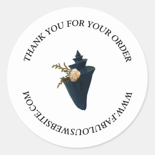Creative art shop store thank you for your order  classic round sticker