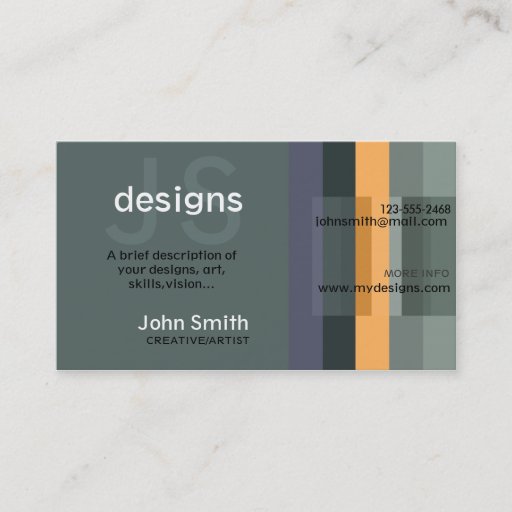 Customizable Creative/Artist Business Card