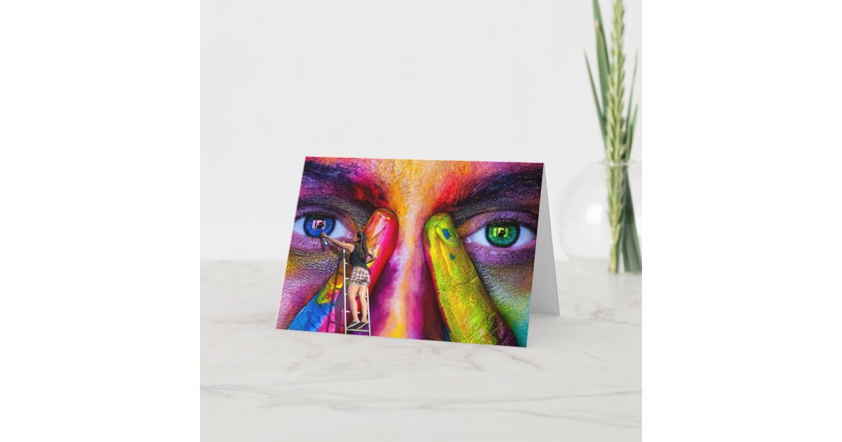 Creative Artist Painter Colorful Birthday Card | Zazzle.com