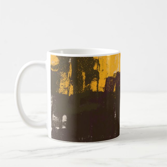 Creative artistic sketch, colorful texture. coffee mug (Left)