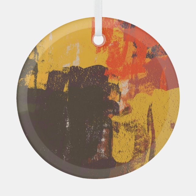 Creative artistic sketch, colorful texture. glass ornament (Front)