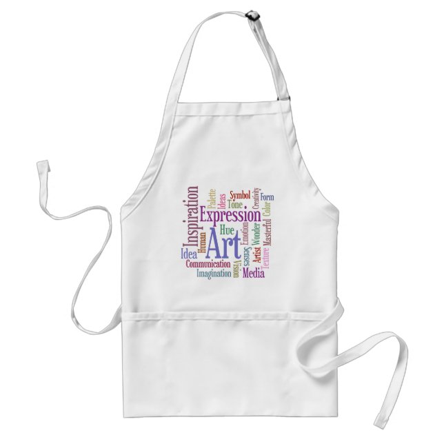 Creative Artist's Inspiration Word Art Adult Apron (Front)