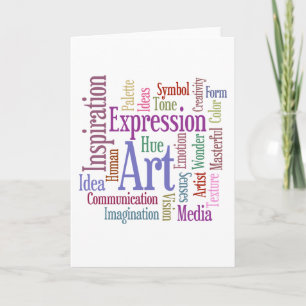 Creative Artist's Inspiration Word Art Card