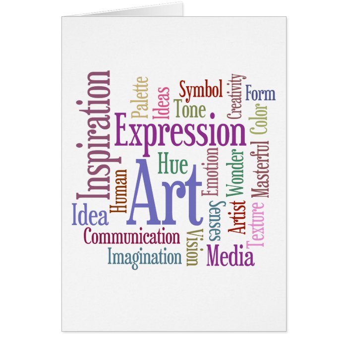 Creative Artist's Inspiration Word Art Greeting Card