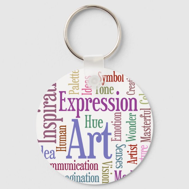 Creative Artist's Inspiration Word Art Keychain (Front)