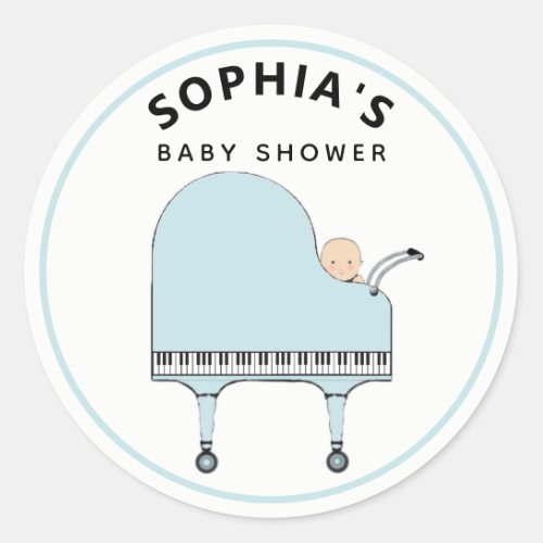 Creative Baby Shower Classic Round Sticker
