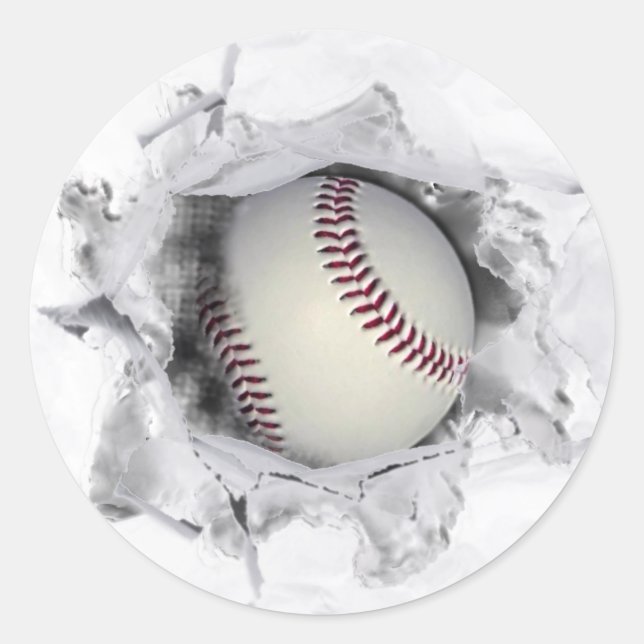 Creative Baseball Classic Round Sticker (Front)