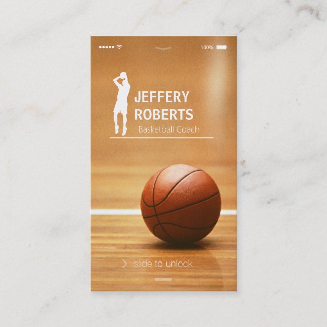 Creative Basketball Coach Basketball Trainer Business Card (Front)