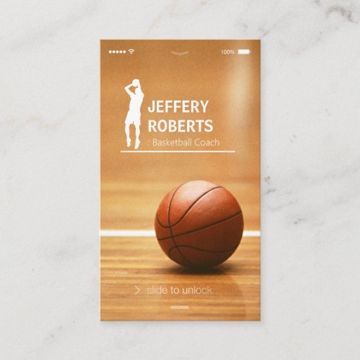 Customizable Creative Basketball Coach Basketball Trainer Business Card