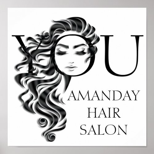 Creative Beauty Salon Lashes Hair Extension Modern Poster