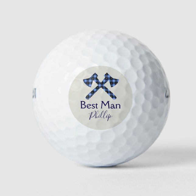 Creative Best Man Lumberjack Golf Balls (Front)
