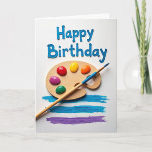 Creative Birthday Paint Card