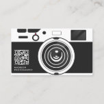Creative Black And White Photography Qr Code Business Card at Zazzle