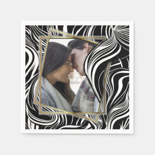 Creative Black and White Seamless Abstracts Napkins