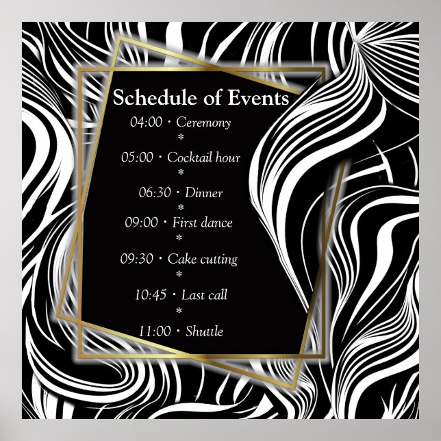 Creative Black and White Seamless Abstracts Poster (Front)