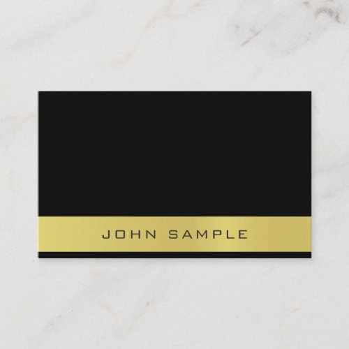 Creative Black Gold Professional Simple Plain Business Card