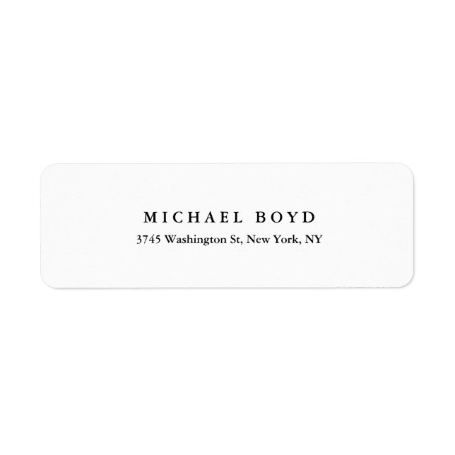 Creative Black & White Classical Professional Label (Front)