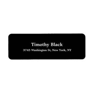 Creative Black White Elegant Plain Modern Style Label