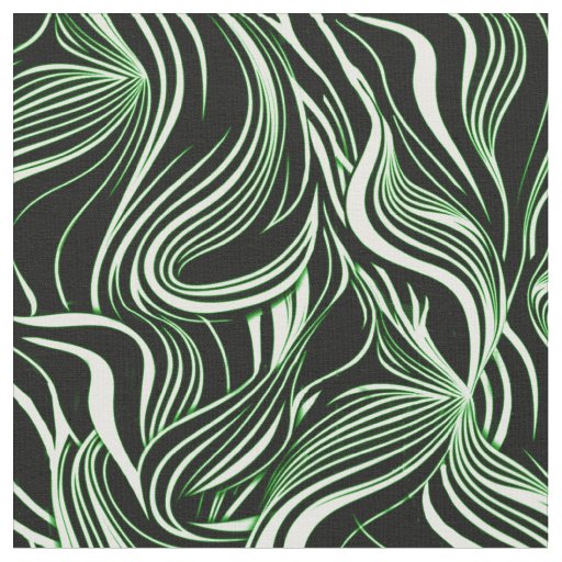 Creative Black,White,Green & Seamless Abstracts Fabric