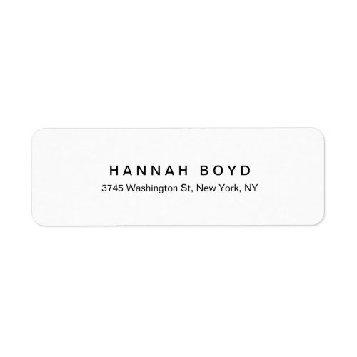 Creative Black  White Modern Professional Label