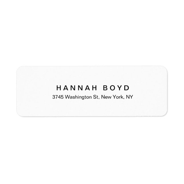 Creative Black & White Modern Professional Label (Front)
