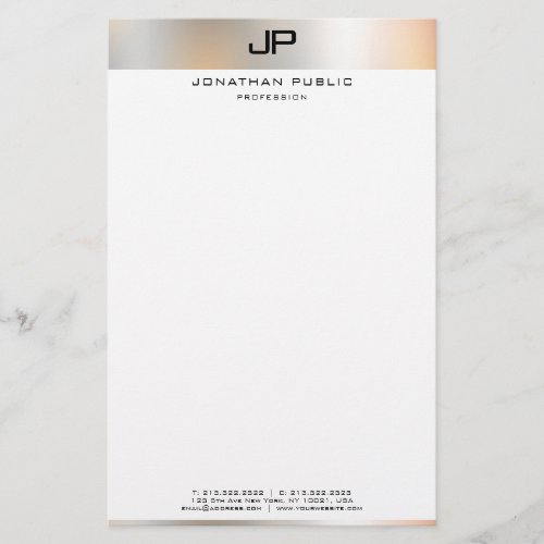 Creative Black White Modern Simple Template Stationery