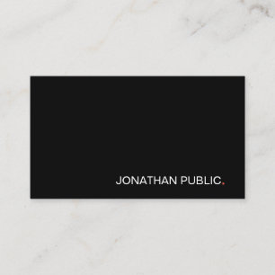 Creative Black White Red Modern Minimalist Plain Business Card