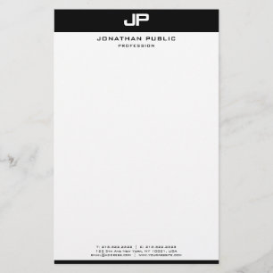 Creative Black White Template Modern Minimalist Stationery
