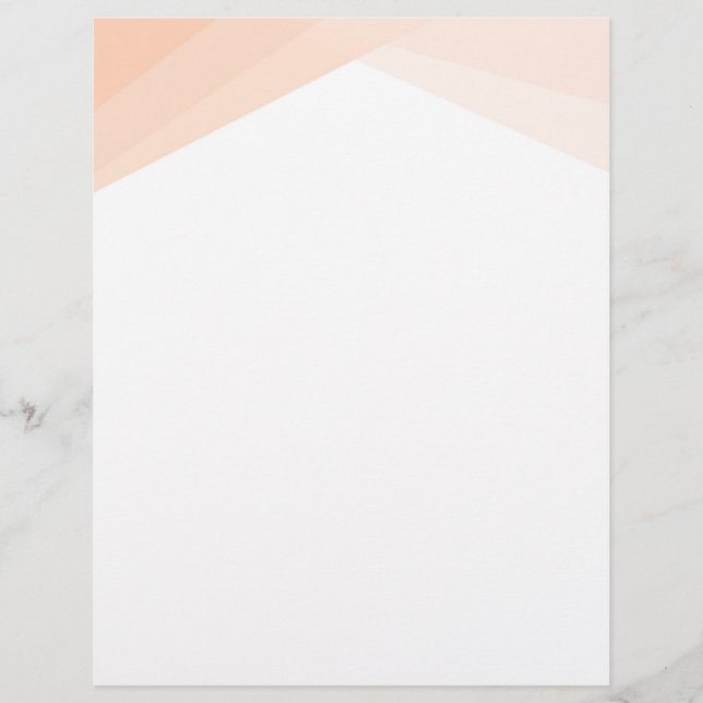 Creative Blank Template Custom Apricot White Color Letterhead (Front)