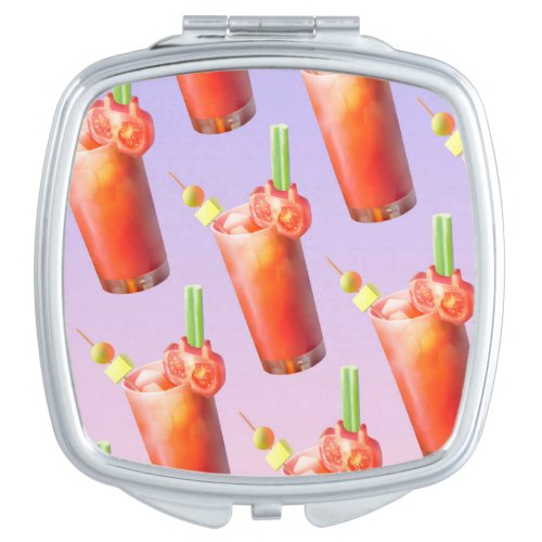 Creative Bloody Mary Cocktail Compact Mirror