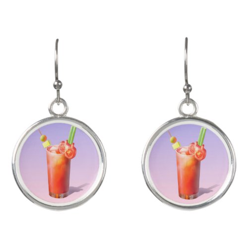 Creative Bloody Mary Cocktail Earrings