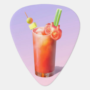 Creative Bloody Mary Cocktail Guitar Pick