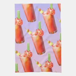 Creative Bloody Mary Cocktail Kitchen Towel