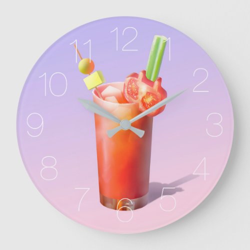 Creative Bloody Mary Cocktail Large Clock