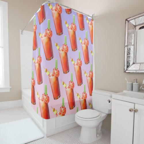 Creative Bloody Mary Cocktail Shower Curtain