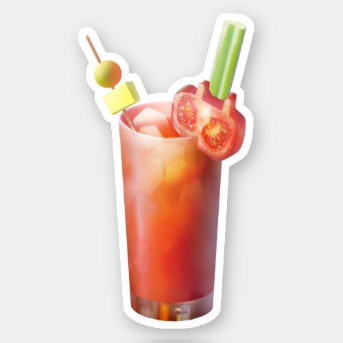 Creative Bloody Mary Cocktail Sticker