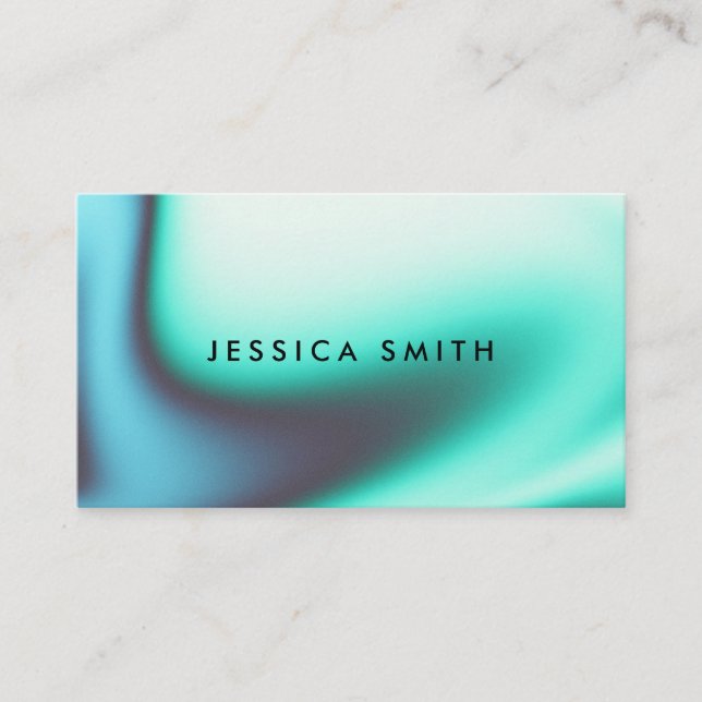 Creative Blue Colorful Unique Modern Business Card (Front)
