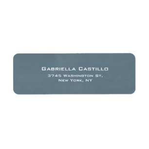Creative Blue Gray Plain Elegant Label